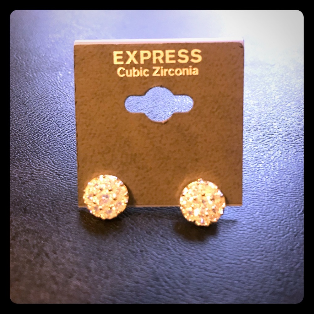 Express Cubic Zirconia Silver Studs